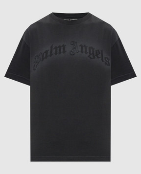 Palm Angels Black t-shirt with logo print PAMAA001JR006m