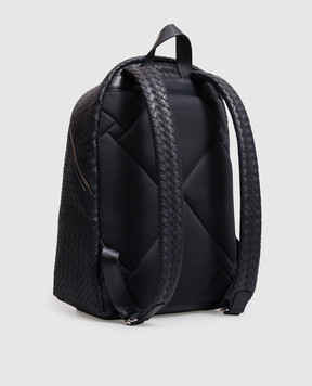 Bottega Veneta Blue Intrecciato leather backpack 876359V4RT3