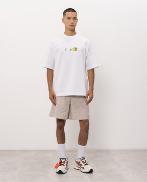 Off-White White T-shirt with Spices Arrow print 44MAA120F26J00D