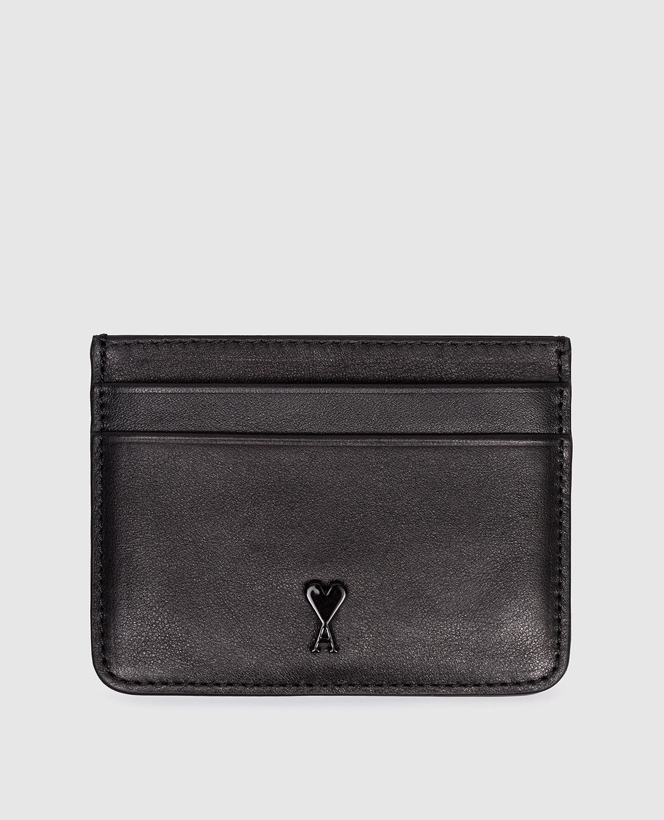 

Black leather cardholder Ami Paris