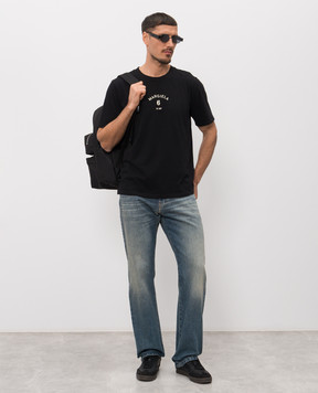 Maison Margiela MM6 Blue jeans with a worn effect SH0LA0032M30055