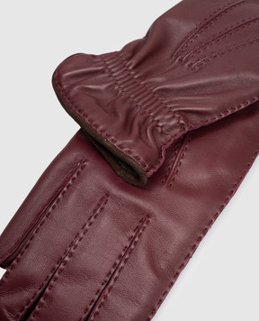 Brunello Cucinelli Burgundy leather gloves MPNGP93528