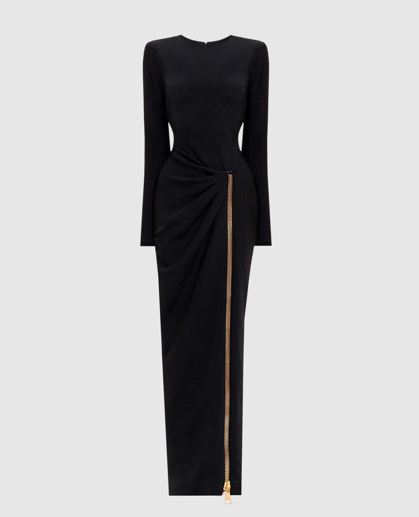 Black zipper maxi dress Balmain