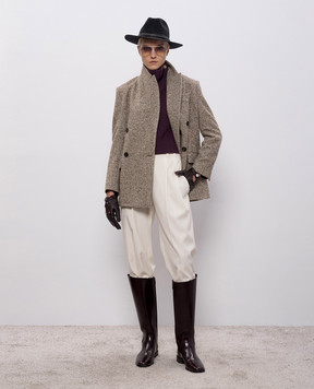 Brunello Cucinelli Purple wool, cashmere and silk sweater M16725104