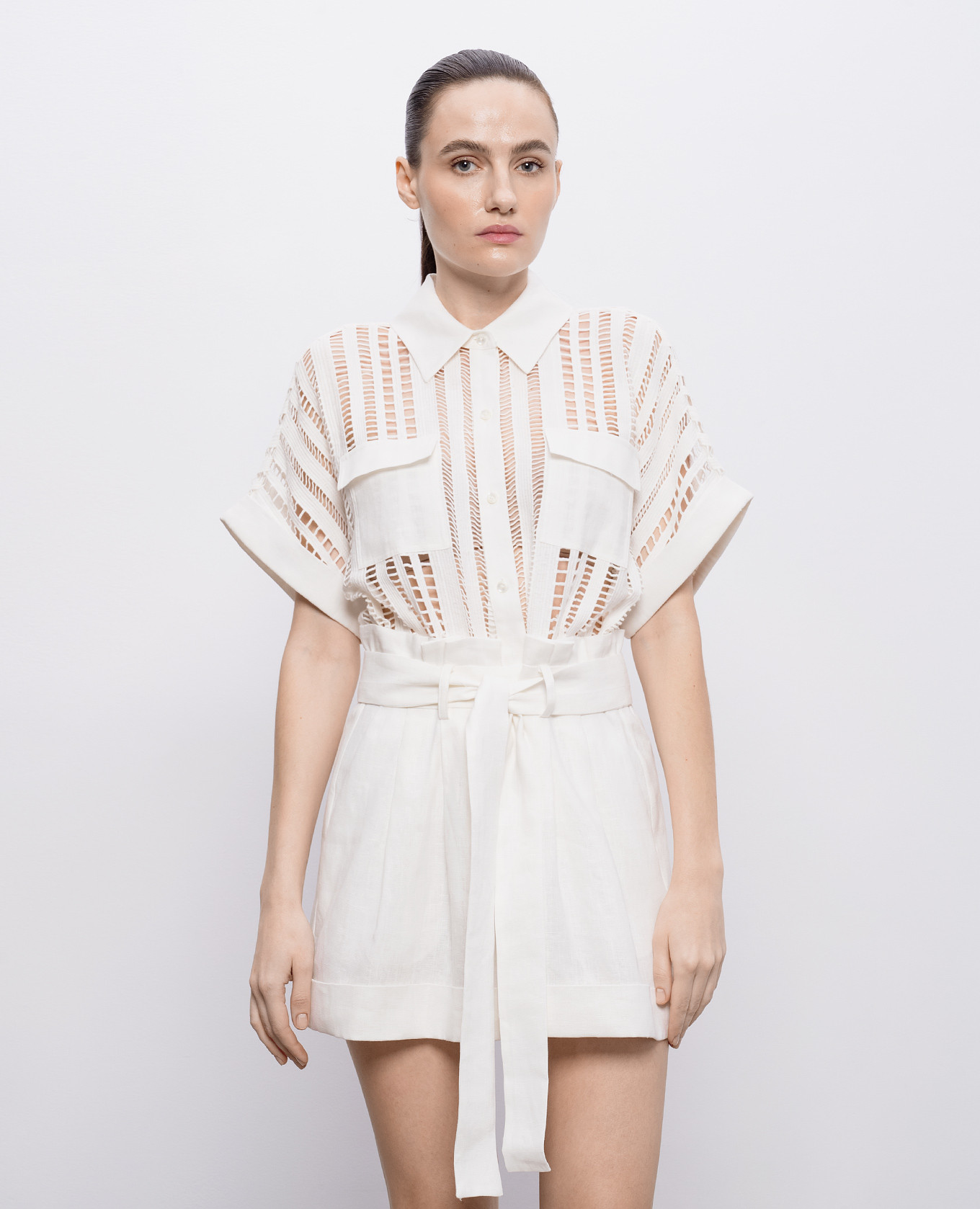

Madeleine white jumpsuit with linen Christy Lynn