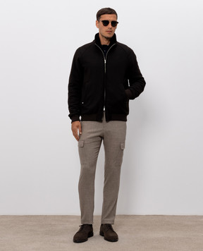 Marco Pescarolo Dark brown wool fur jacket CITY54LC00