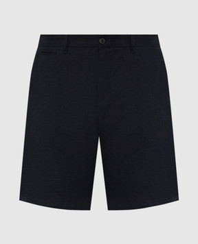 Trussardi Blue linen shorts P025M000117NMP312T38