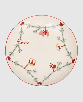 BloomingvilleMINI Beige Christmas dinner plate 82062303