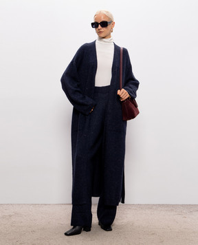 Fabiana Filippi Blue pants with wool PAD216F336M258