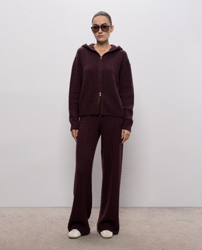 Agnona Burgundy cashmere sweatpants K7120106K080Q
