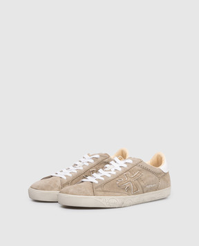 Premiata Stevend beige suede sneakers STEVEN