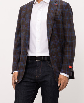 Kiton Black belt with weaving USC3601N01487