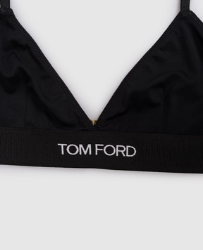 Tom Ford Black bralette with contrast logo BRJ009JEX011