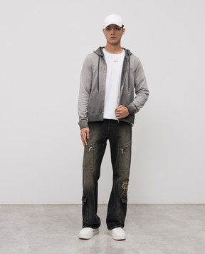 Off-White Grey sports jacket with logo 44MBE024F5F003