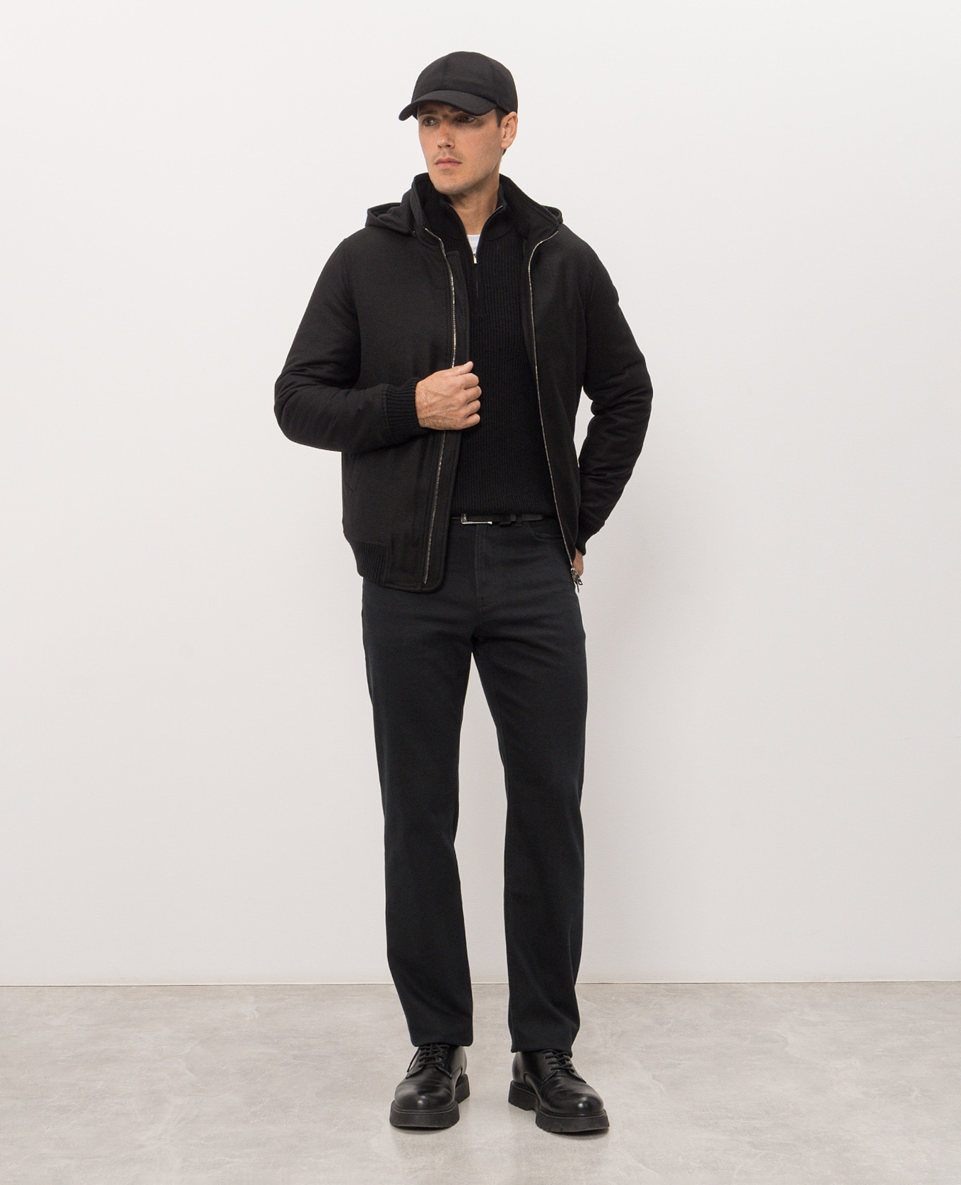 Black cashmere jumper with zipper Peserico 2