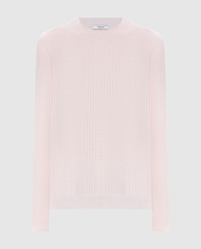 Peserico Pink ribbed wool jumper S99008F18K09168