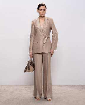 Peserico Beige linen pants P04274A01921