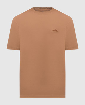 Castangia dal 1850 Brown T-shirt with embroidery DMTSDM51S26