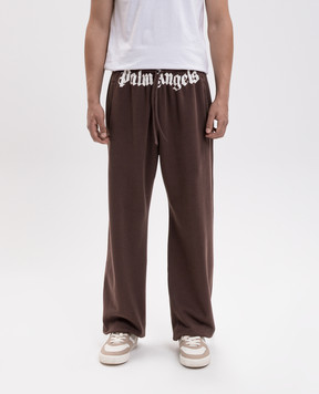 Palm Angels Brown printed sweatpants PAMCH001FL002m