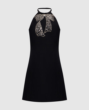 Valentino Black dress with appliques and an open back 9B3VALH01CF