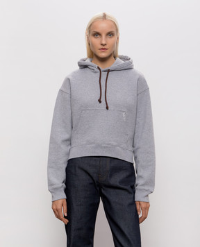 JW Anderson Gray insulated hoodie JW0234PG1902