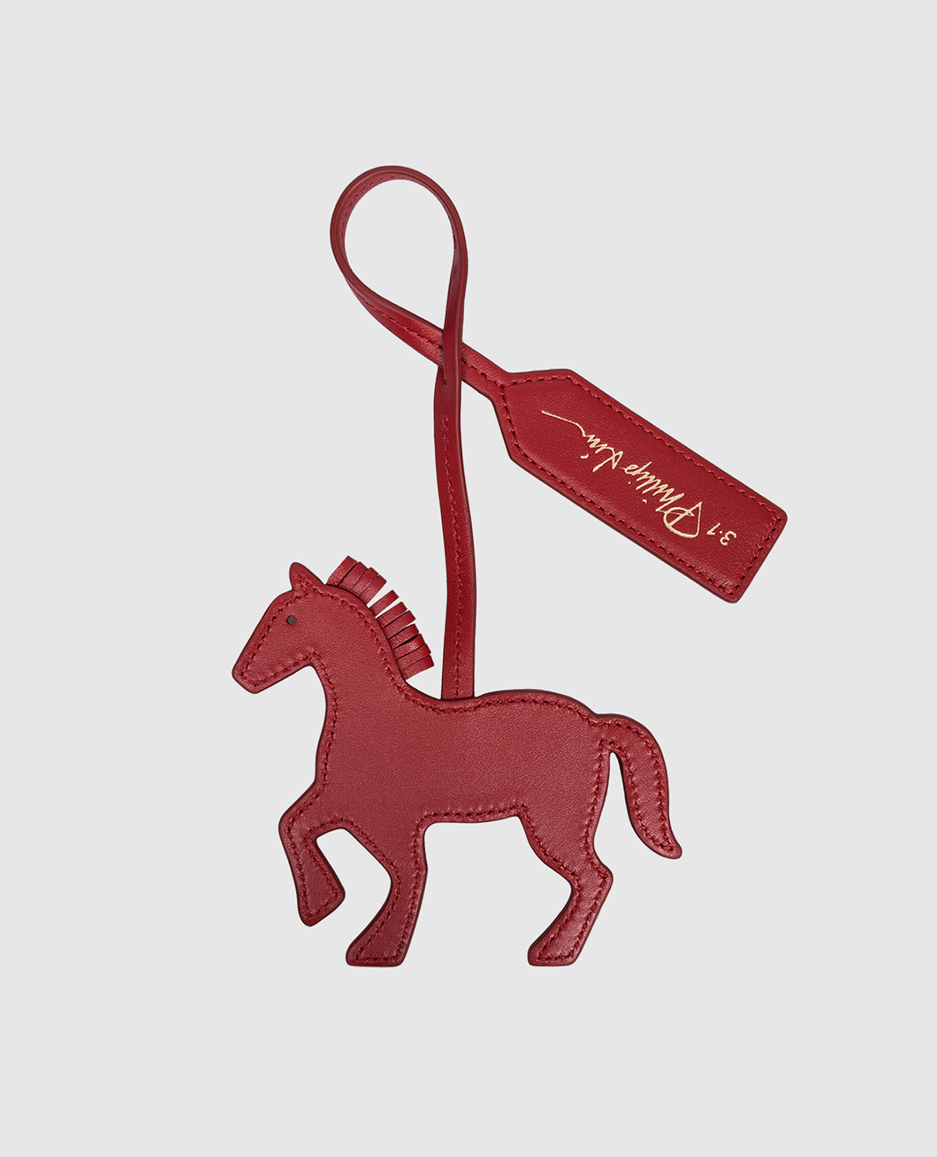 

Red leather horse bag keychain 3.1 Phillip Lim