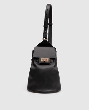 Max Mara Margaux black leather sling bag MXAMARGAUXBPS