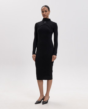 Off-White Black midi dress 2FU00681T
