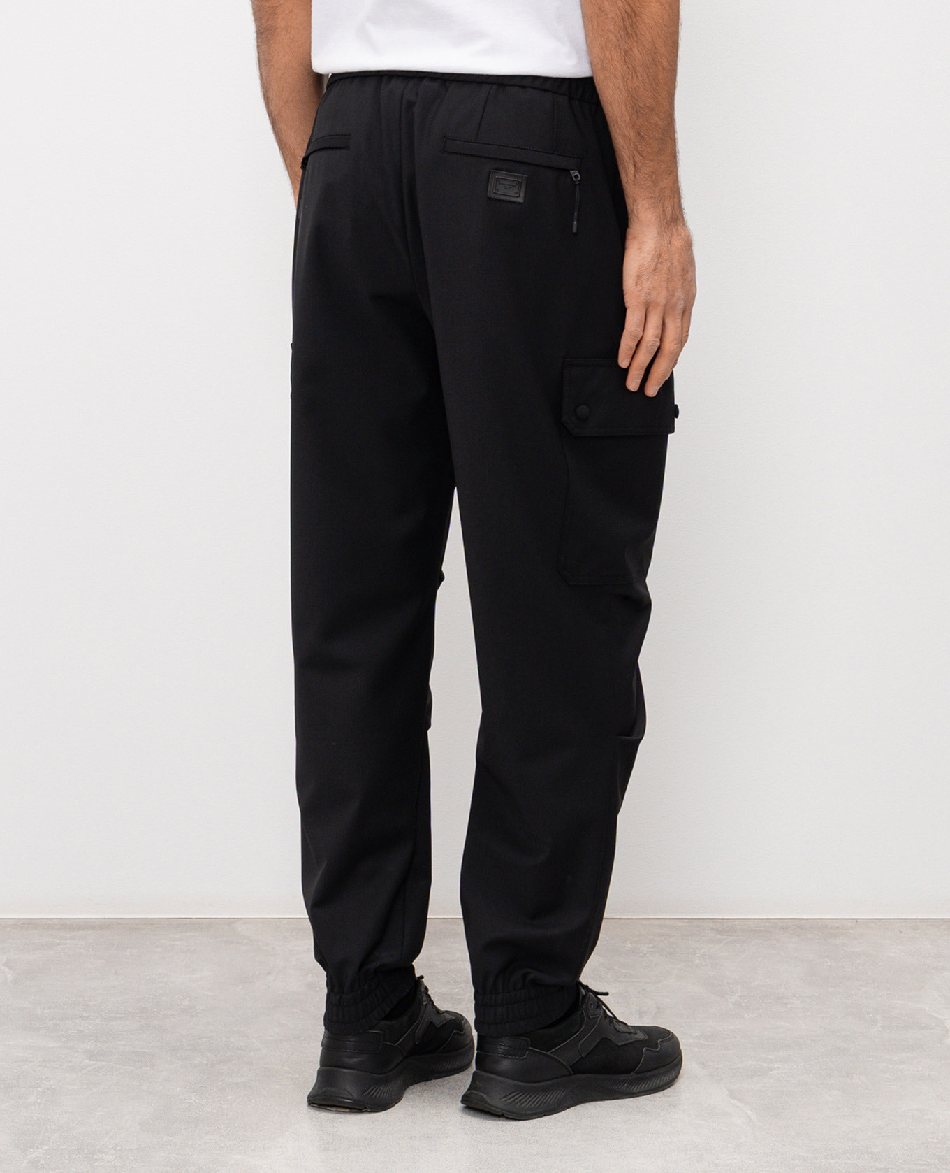 Black wool cargo joggers Dolce&Gabbana 4