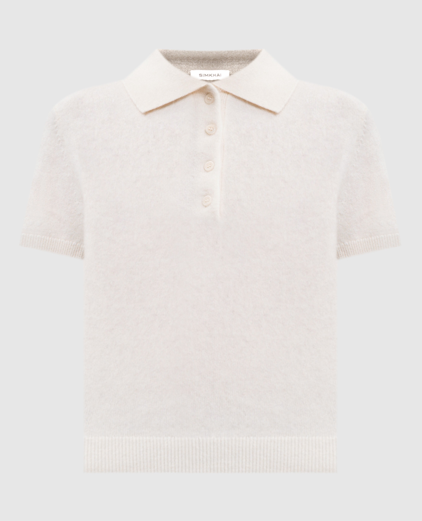 Ivy ivory wool and cashmere polo