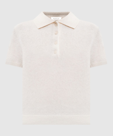 Ivy ivory wool and cashmere polo