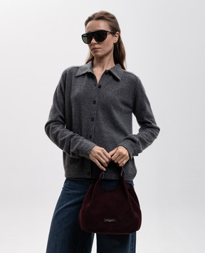Gianni Chiarini Dua burgundy suede tote bag BS9799CMPL