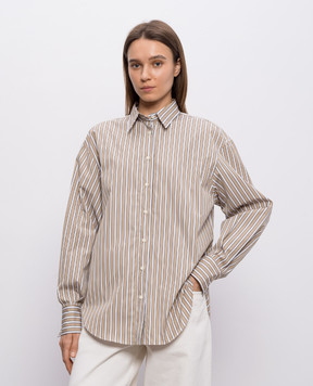 Brunello Cucinelli Beige striped shirt MH749MX706