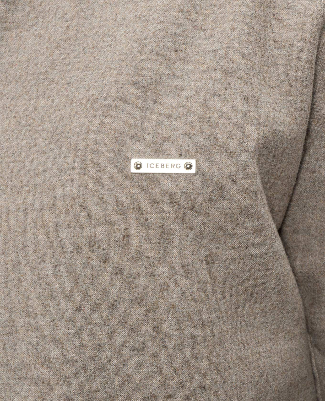 Beige bomber jacket with wool Iceberg 5