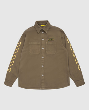 Off-White Children's khaki denim shirt 44BGE003S26F001