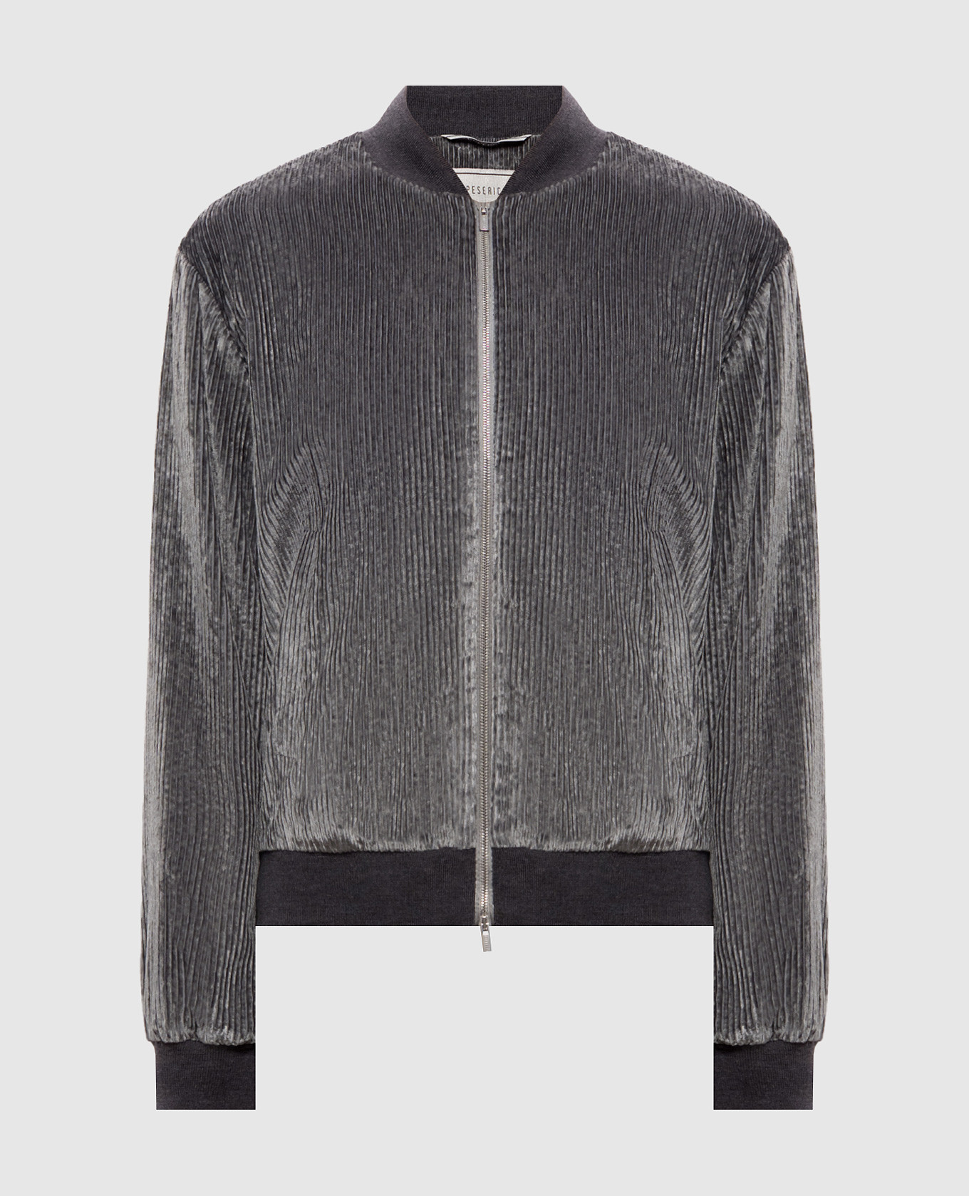 Gray corduroy bomber jacket Peserico