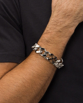 Off-White Silver chain bracelet with Arrow emblem OMOA106C99MET001