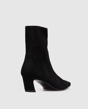 Stuart Weitzman Stassi black suede ankle boots SM498