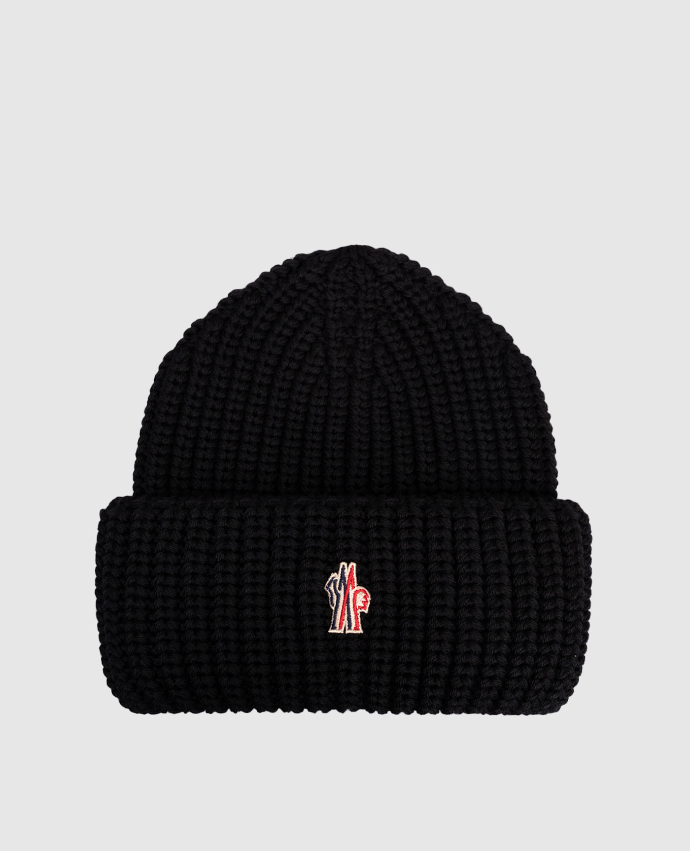 

Black wool hat with emblem Moncler Grenoble