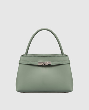 Gianni Notaro Green Ruga leather bag 245RUGANIKEL