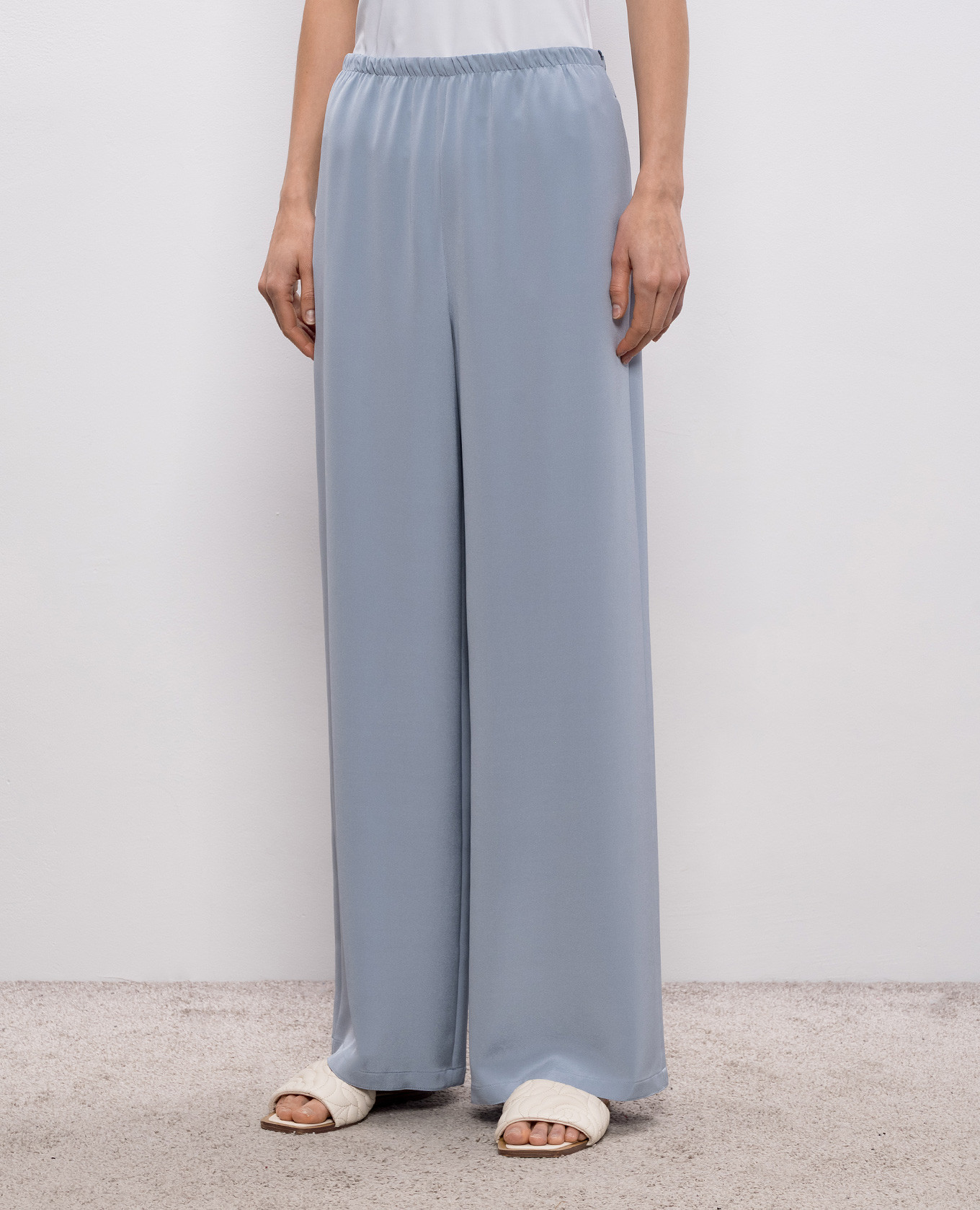 

MAGA blue silk pants Max Mara, Light blue