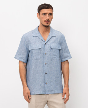 Peserico Blue linen shirt R5604702607