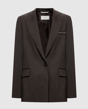 Peserico Brown jacket with wool S0163702660