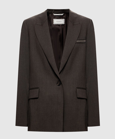 Brown jacket with wool
