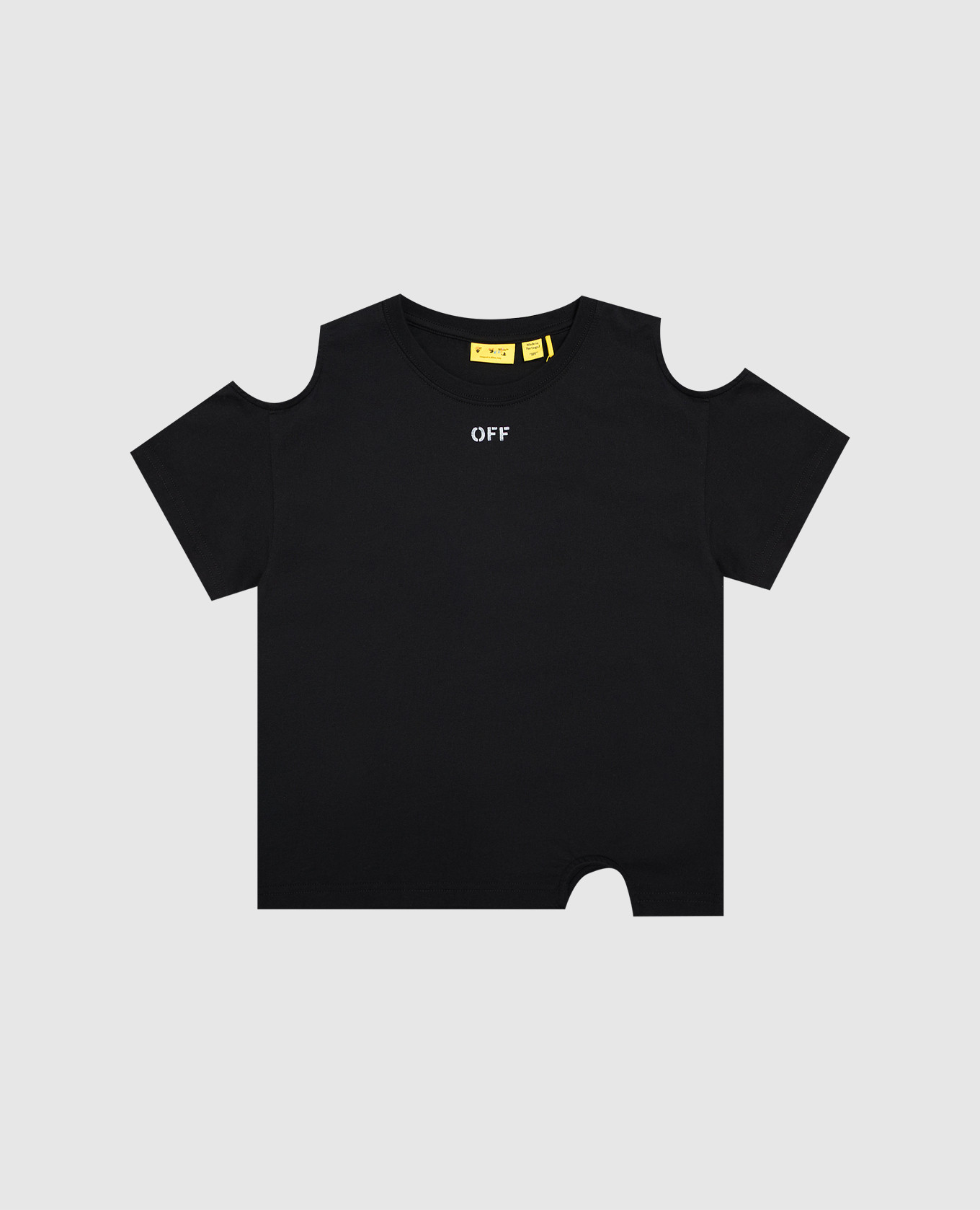 Children's black Meteor Off Stamp T-shirt
