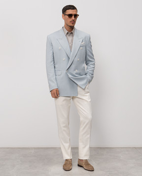 Dolce&Gabbana Martini grey silk shirt G5ML1TFU1ZA