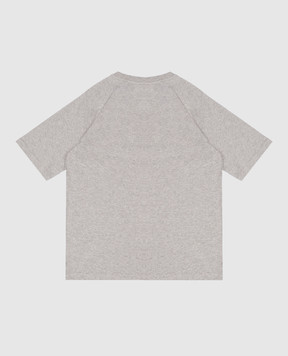 Balmain Children's gray T-shirt with logo embroidery BZ8H11Z31911214