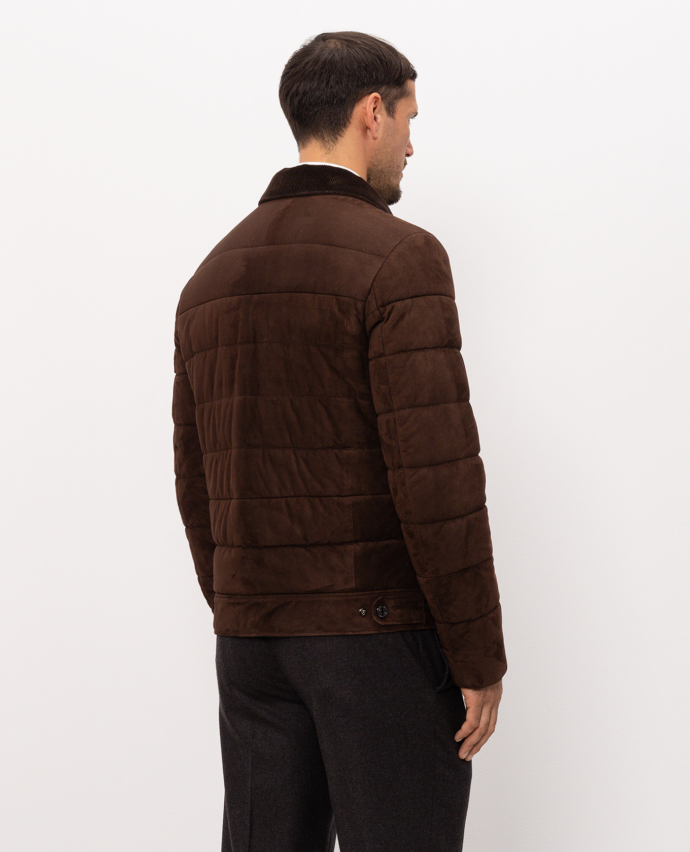 Brown suede jacket Stefano Ricci 4