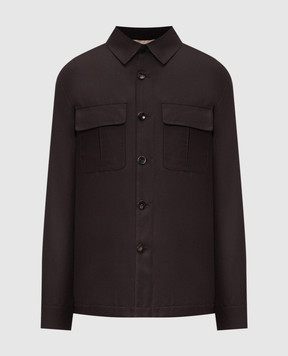 Agnona Brown cashmere and silk shirt jacket TS11U2YU7049