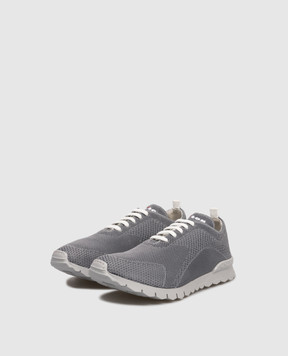 Kiton Grey sneakers with logo USSFITGN00809